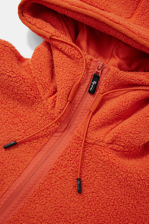 Turuncu Kapüşonlu Erkek Sweatshirt 3