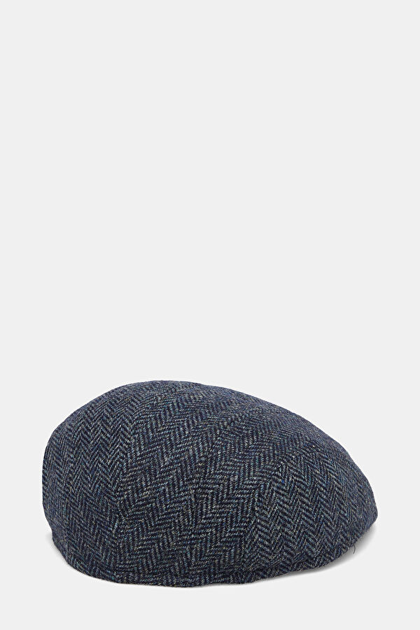 Blue Flannel Melange Wool Hat 2
