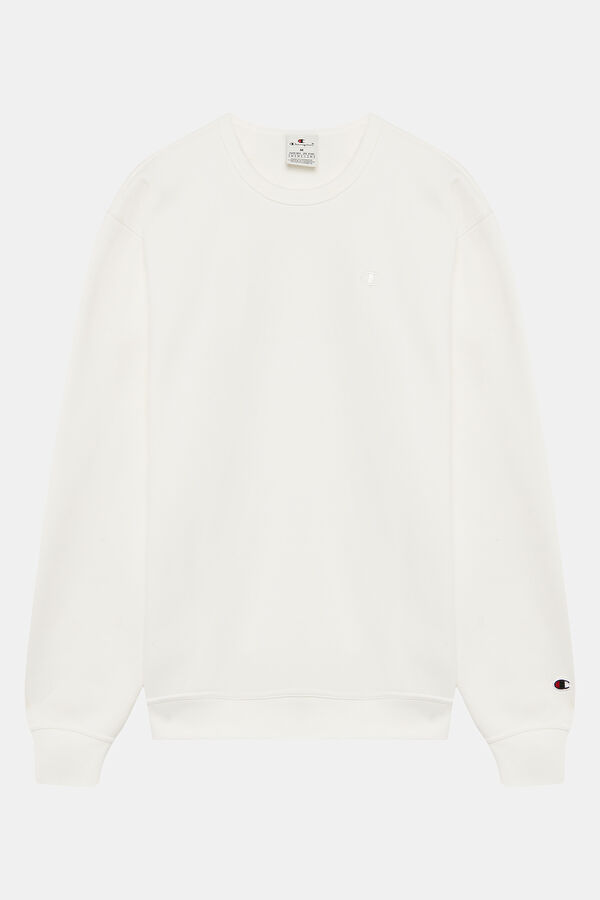 Krem Relax Kalıp Bisiklet Yaka Sweatshirt