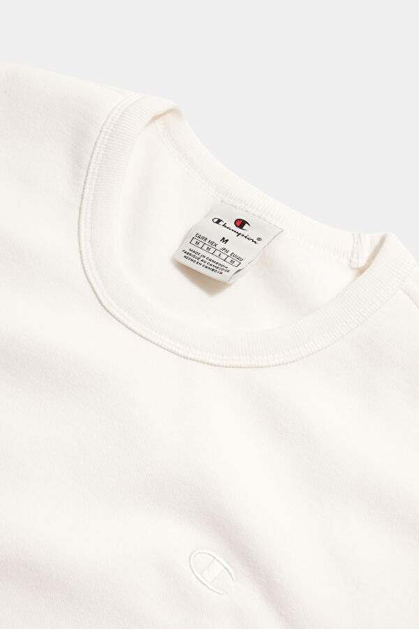 Krem Relax Kalıp Bisiklet Yaka Sweatshirt 3
