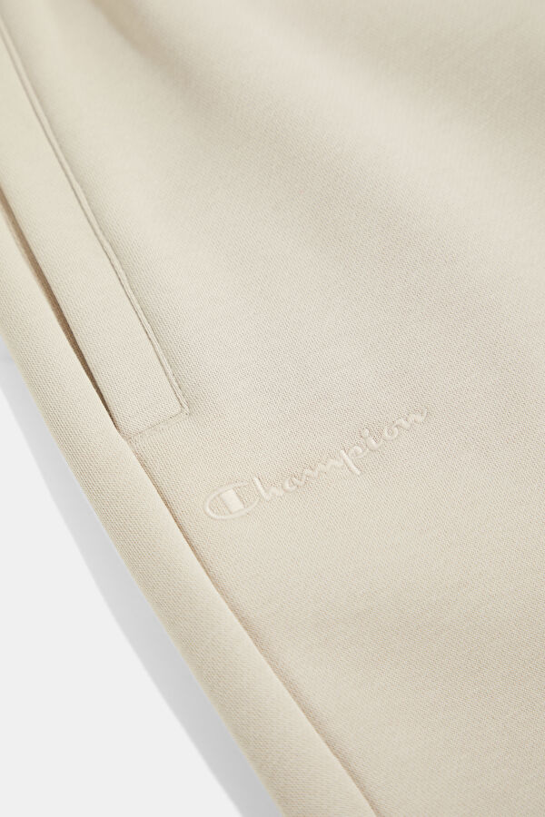 Cream-colored, straight-leg sports pants for men. 4