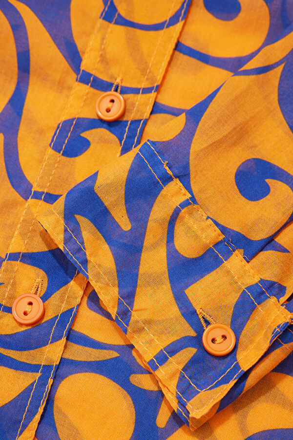 Women's Shirt with Orange Pattern 4