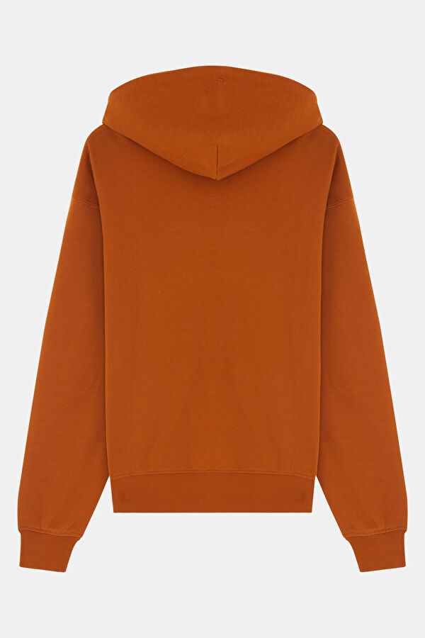 Kiremit Kapuşonlu Erkek Sweatshirt 2