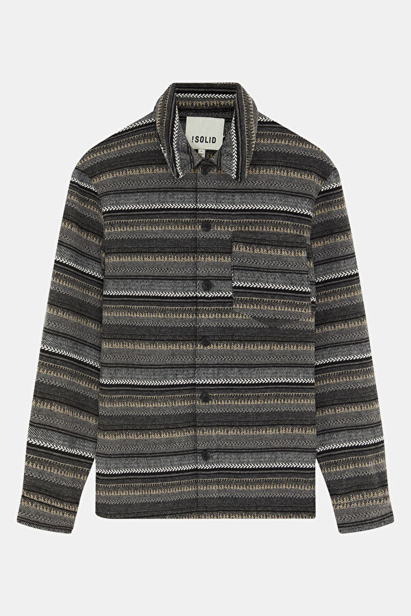 Black Patterned Men's Shirt