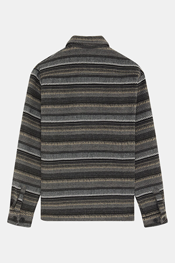 Black Patterned Men's Shirt 2