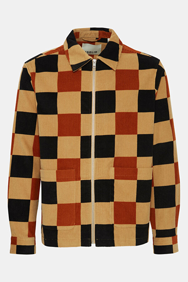 Brown Zippered Men's Jacket