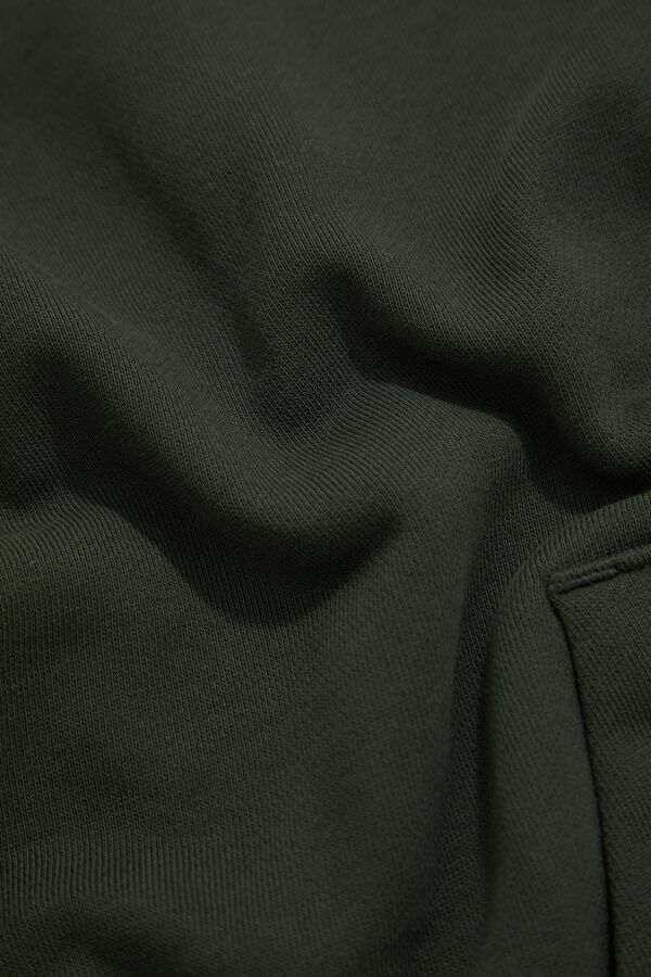 Koyu Yeşil Kapuşonlu Erkek Sweatshirt 5