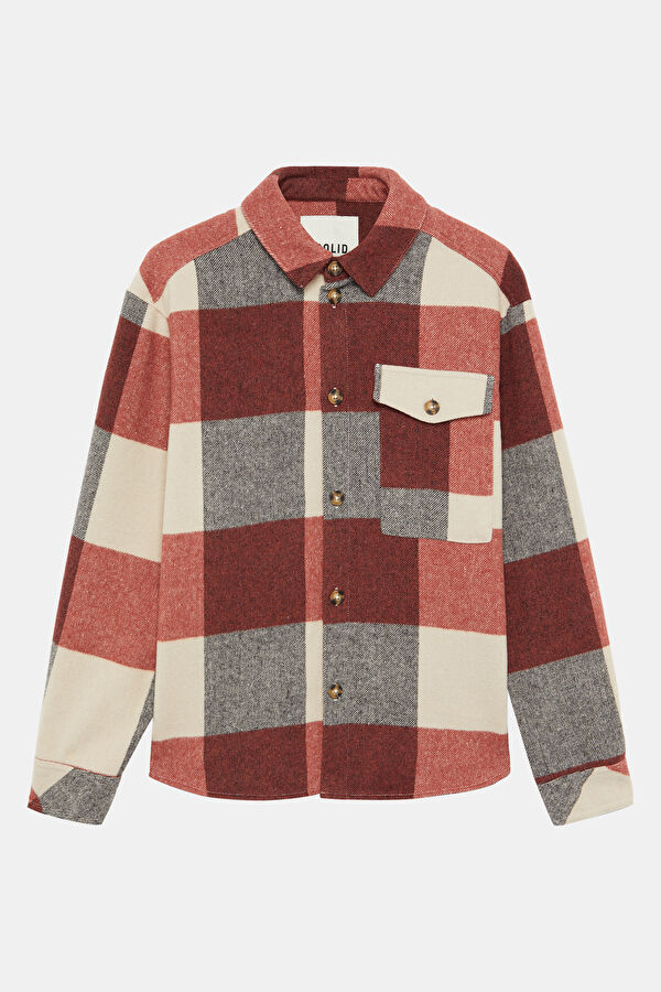 Pink Plaid Flannel Men's Shirt