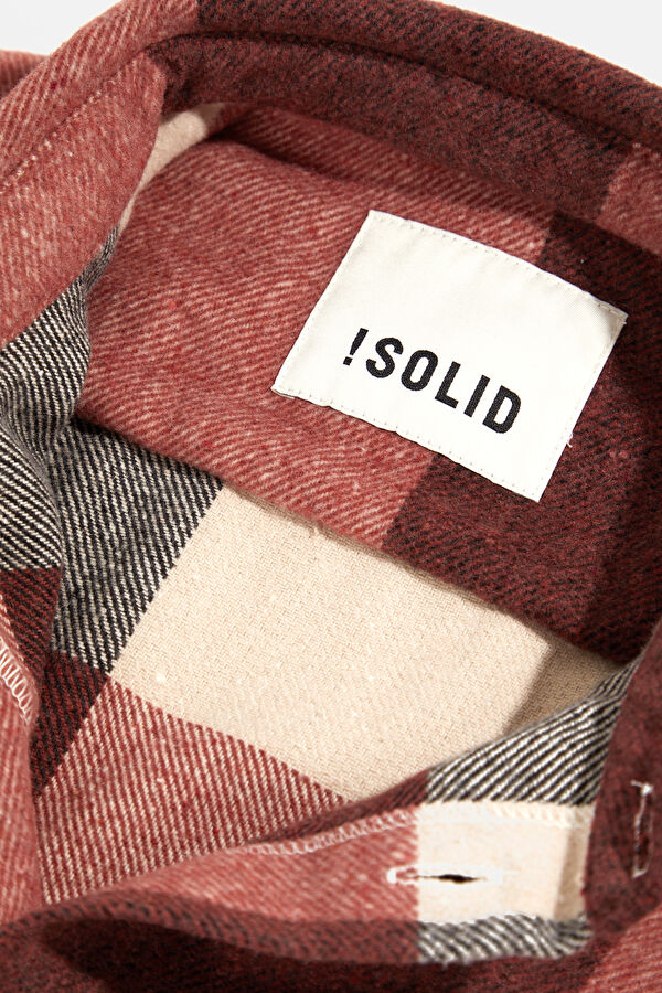 Pink Plaid Flannel Men's Shirt 5