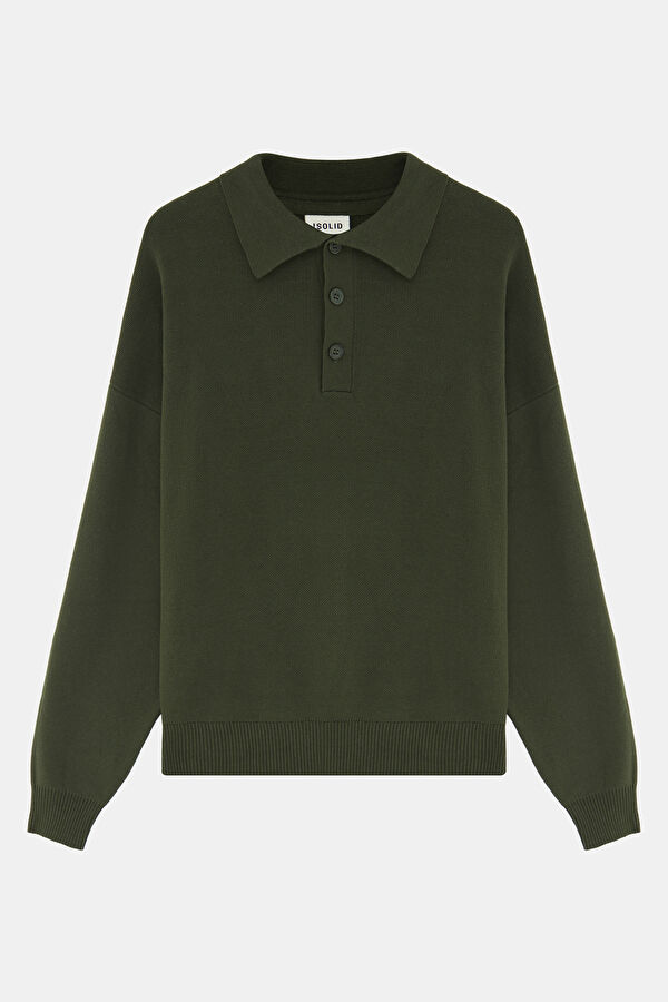 Green Knit Men's Sweater
