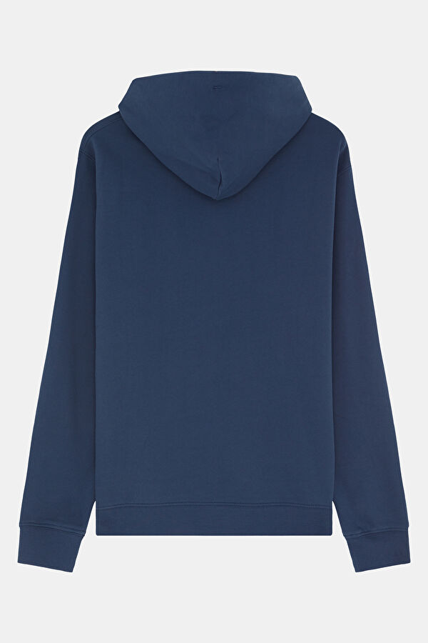 Mavi Kapuşonlu Erkek Sweatshirt 2