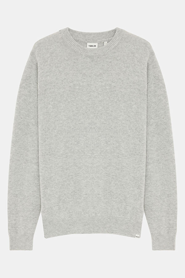 Light Grey Knitted Men's Sweater