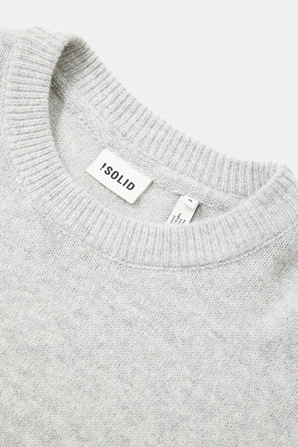 Light Grey Knitted Men's Sweater 3