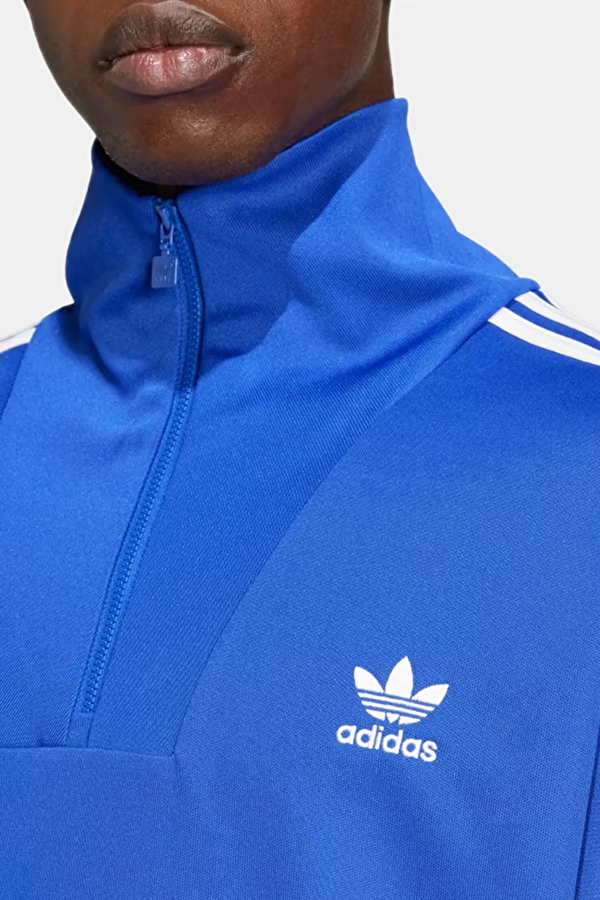Lacivert Relax Kalıp Dik Yaka Erkek Sweatshirt 3