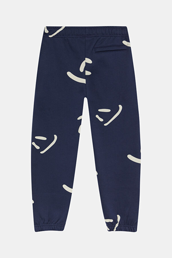 Navy Blue Tube Leg Sports Trousers 2