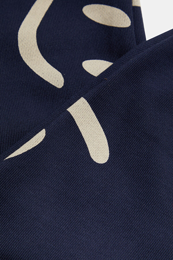 Navy Blue Tube Leg Sports Trousers 4