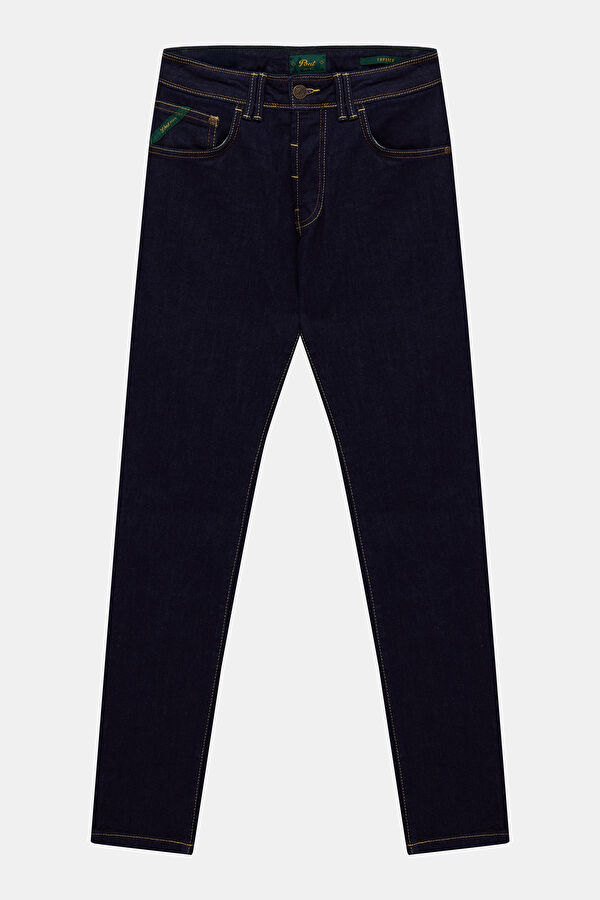 Indigo Straight Leg Denim Jeans Men's Trousers