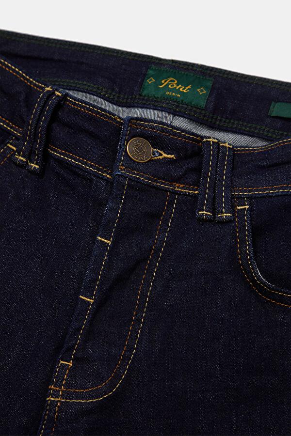 Indigo Straight Leg Denim Jeans Men's Trousers 3