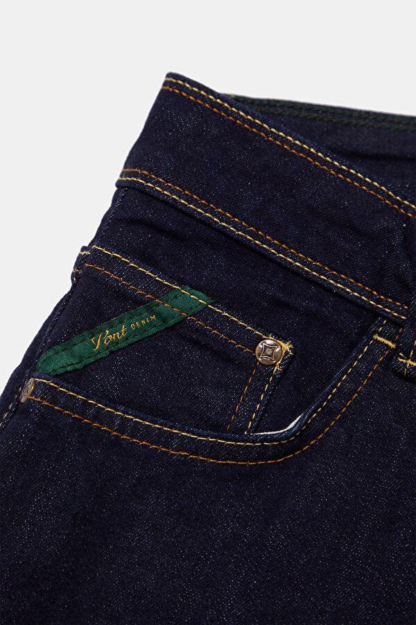 Indigo Straight Leg Denim Jeans Men's Trousers 4