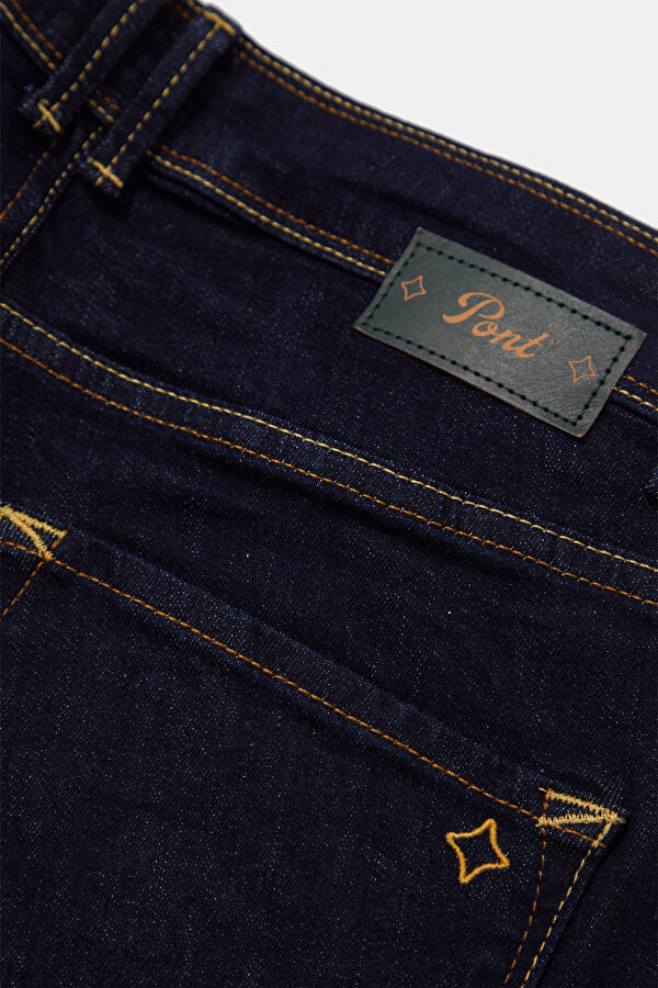 Indigo Straight Leg Denim Jeans Men's Trousers 5