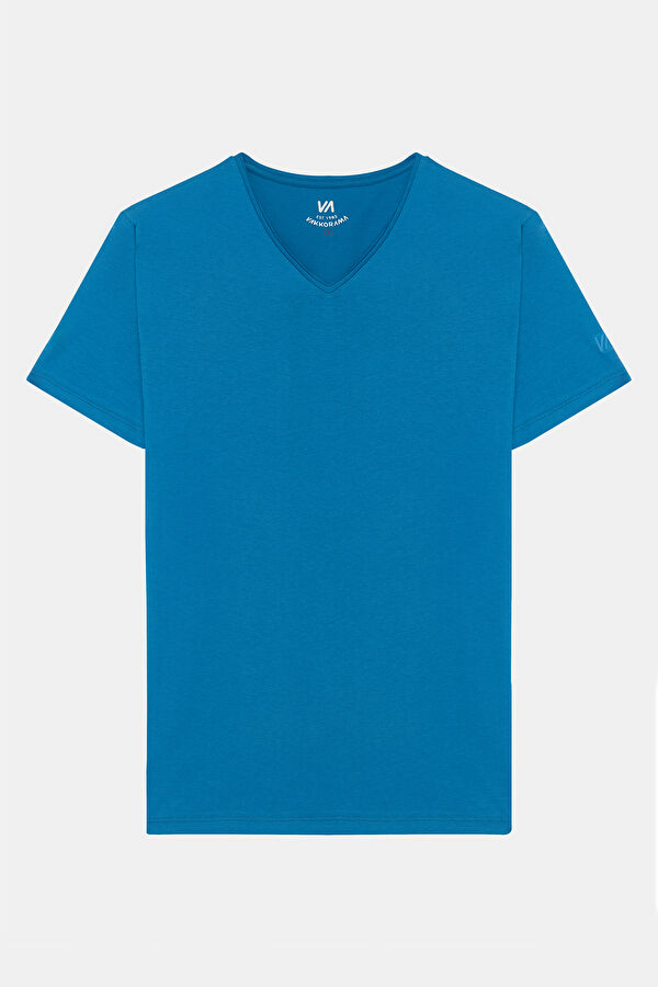 Petrol V-Neck Men's T-Shirt