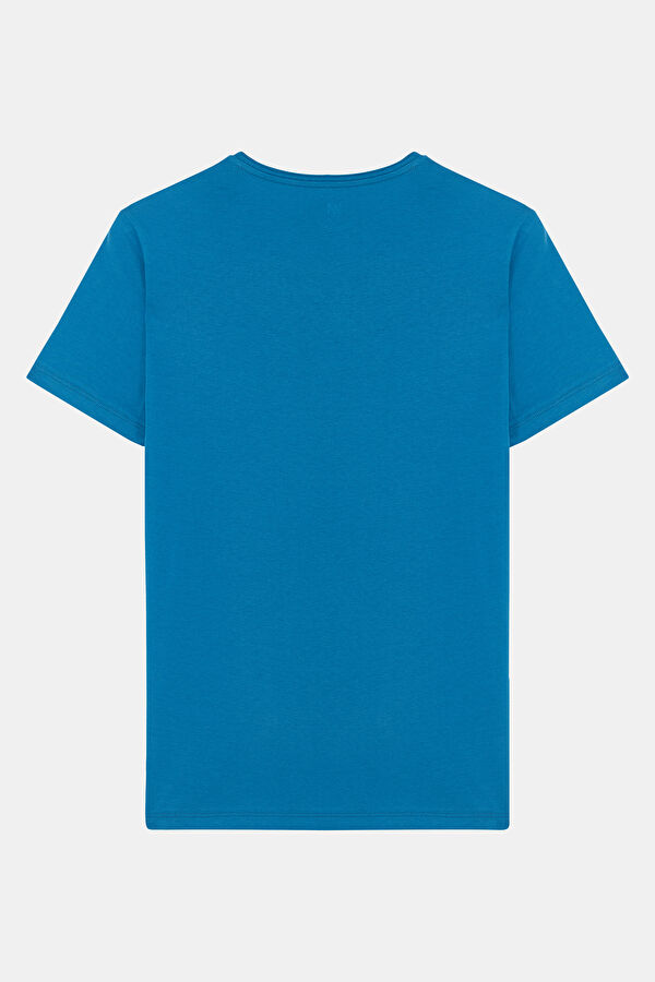 Petrol V-Neck Men's T-Shirt 2