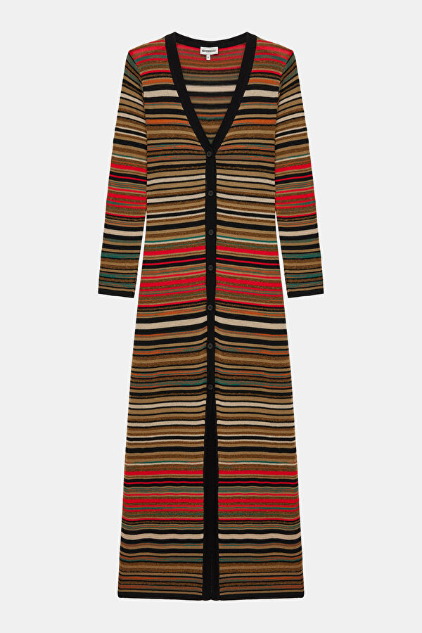Colorful Striped Pattern Women's Dress