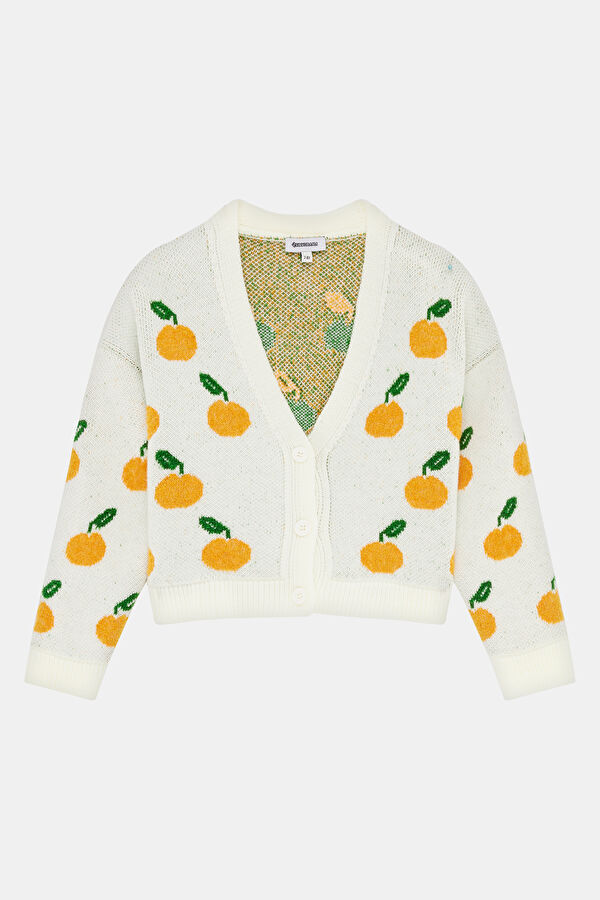 Colorful Patterned Knit Kids' Cardigan