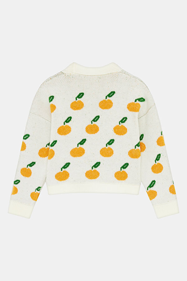 Colorful Patterned Knit Kids' Cardigan 2