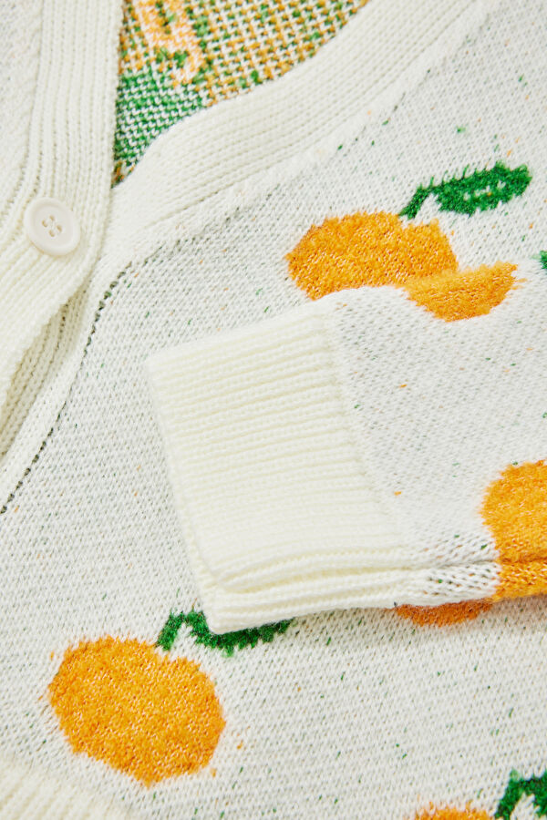 Colorful Patterned Knit Kids' Cardigan 4