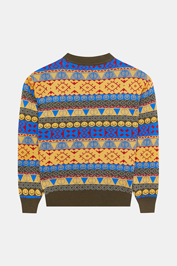 Multicolored Patterned Knitwear Sweater 2