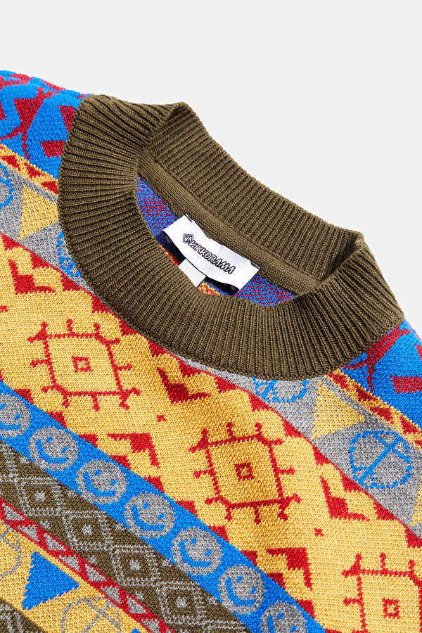Multicolored Patterned Knitwear Sweater 3