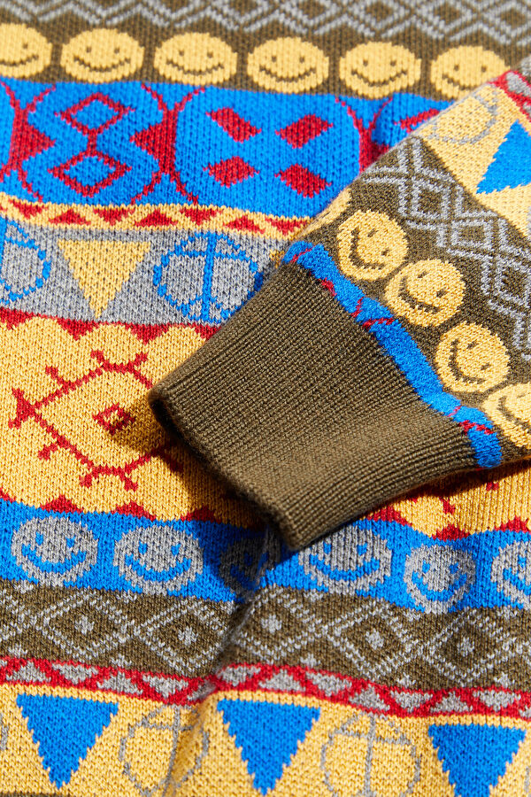 Multicolored Patterned Knitwear Sweater 4