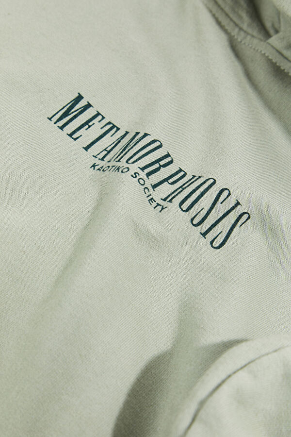 Açık Yeşil Relax Kalıp Kapüşonlu Erkek Sweatshirt 4