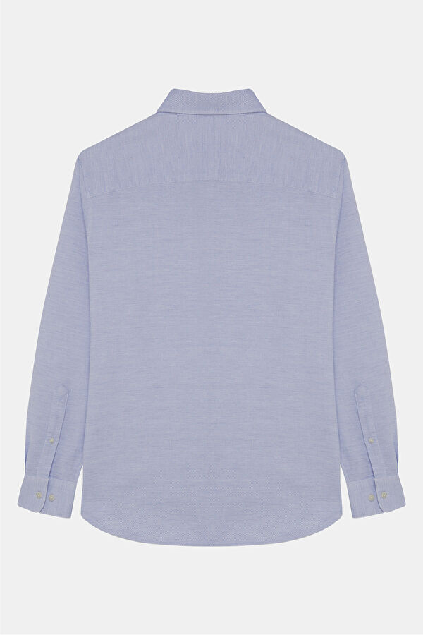 Light Blue Striped Men's Shirt 2