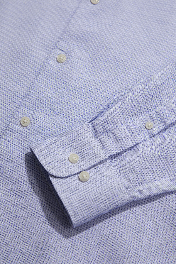 Light Blue Striped Men's Shirt 4