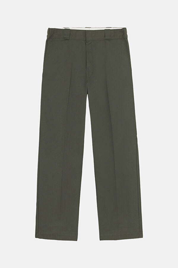 Khaki Straight Leg Men's Trousers