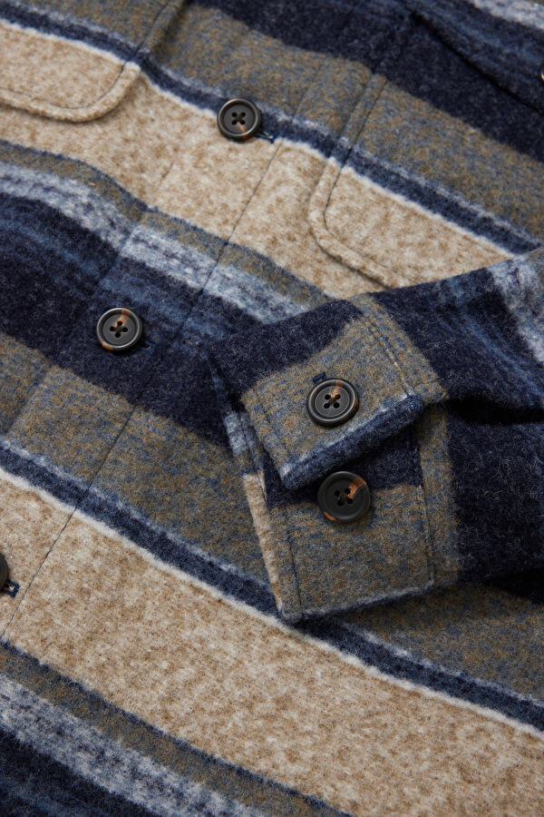 Multicolored Buttoned Men's Jacket 4