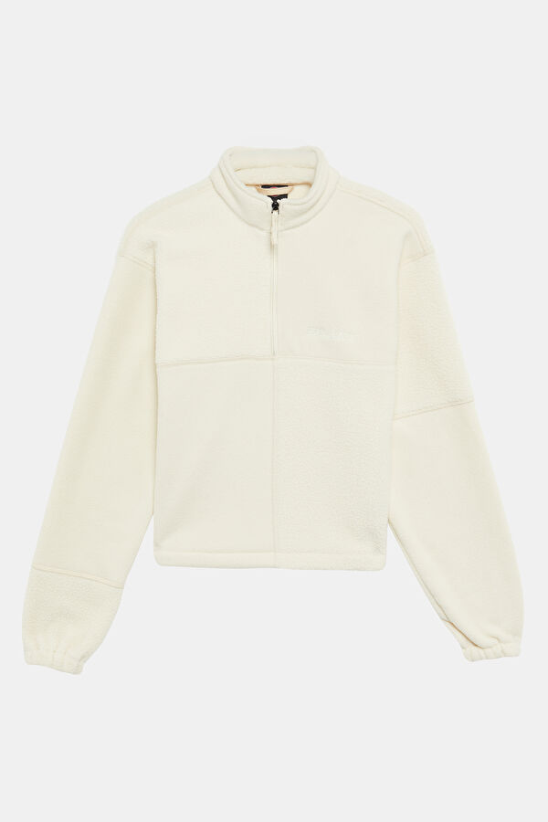 Relax Kalıp Haki Balıkçı Yaka Kadın Sweatshirt