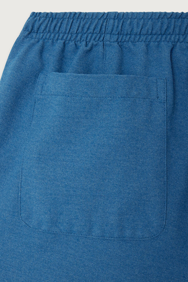 Relax Fit Blue Straight Leg Men's Trousers 2