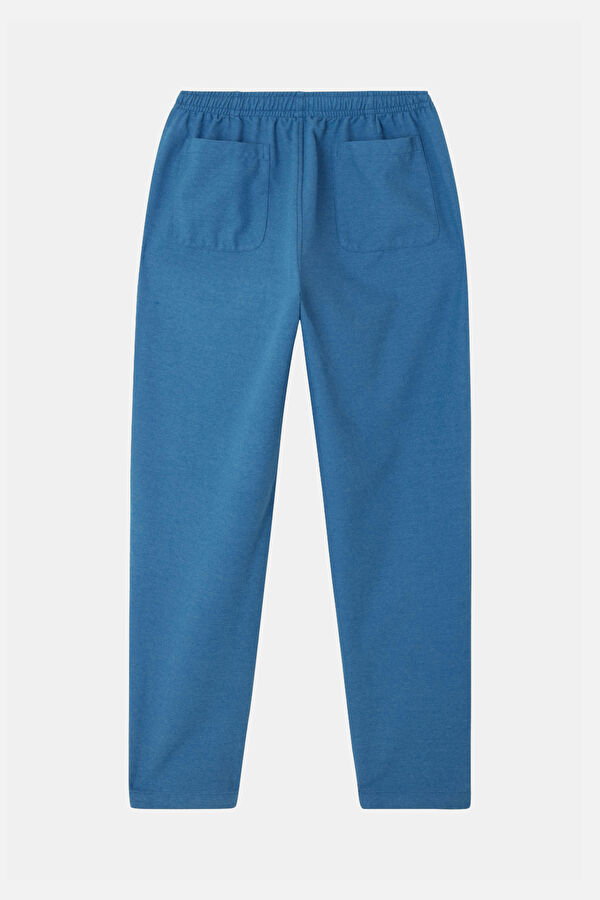 Relax Fit Blue Straight Leg Men's Trousers 3