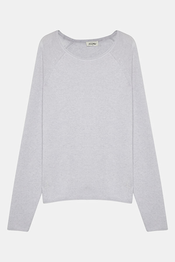 Light Grey Wool Knit Men's Sweater