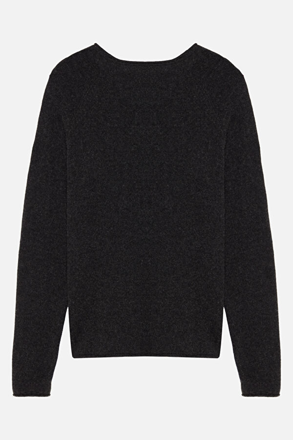 Anthracite Wool Knit Men's Sweater 2