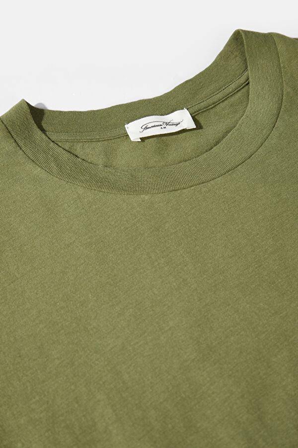 Khaki Crew Neck Men's T-Shirt 3