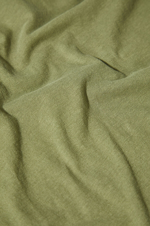 Khaki Crew Neck Men's T-Shirt 4