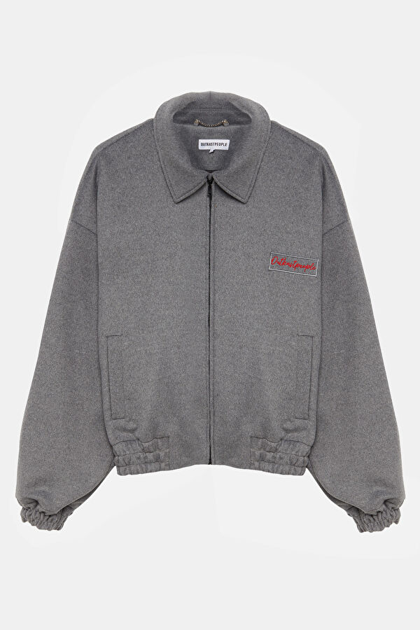 Grey Zip-Up Men's Jacket