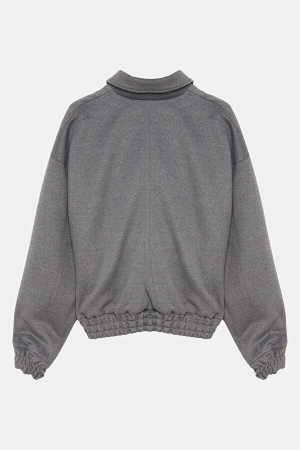 Grey Zip-Up Men's Jacket 2
