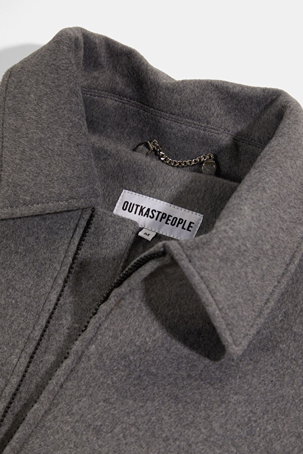 Grey Zip-Up Men's Jacket 3