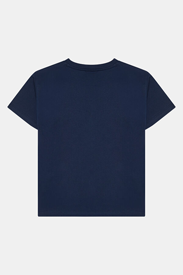 Relax Kalıp Mavi Desenli Çocuk T-Shirt 2