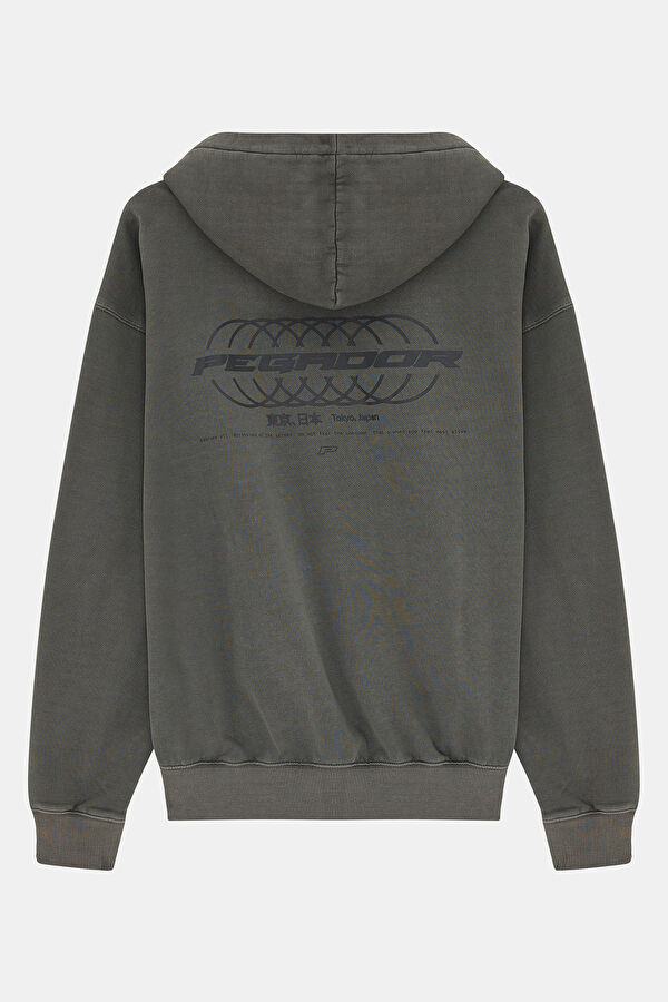 Antrasit Oversize Kapuşonlu Erkek Sweatshirt 2